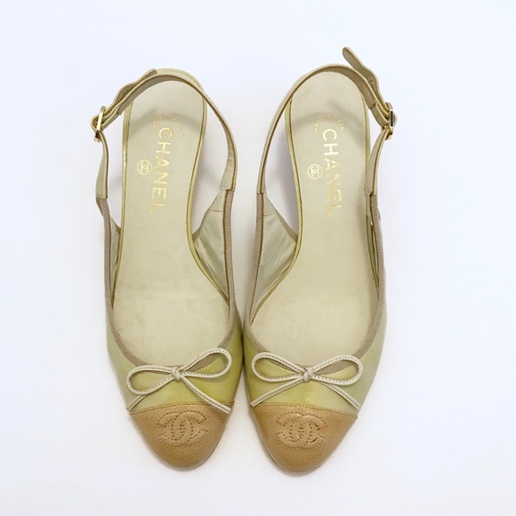 CHANEL Shoes - CHANEL Patent Leather Slingback Pumps